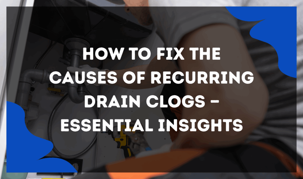 Causes of recurring drain clogs in household plumbing pipes.