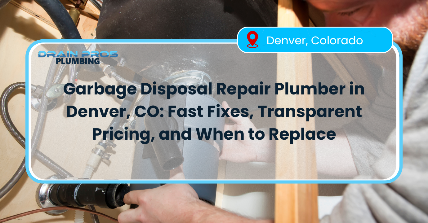 Garbage disposal repair plumber Denver