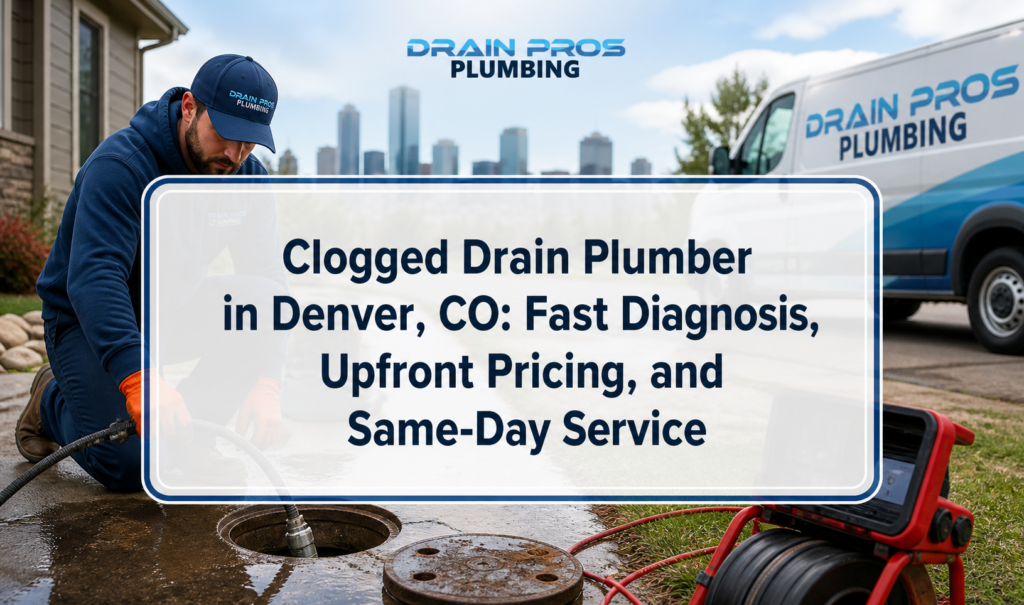Clogged Drain Plumber in Denver, CO: Fast Diagnosis, Upfront Pricing, and Same-Day Service